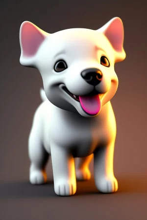 White Dogs AI generated Phot
