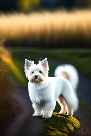 White Dogs AI generated Phot
